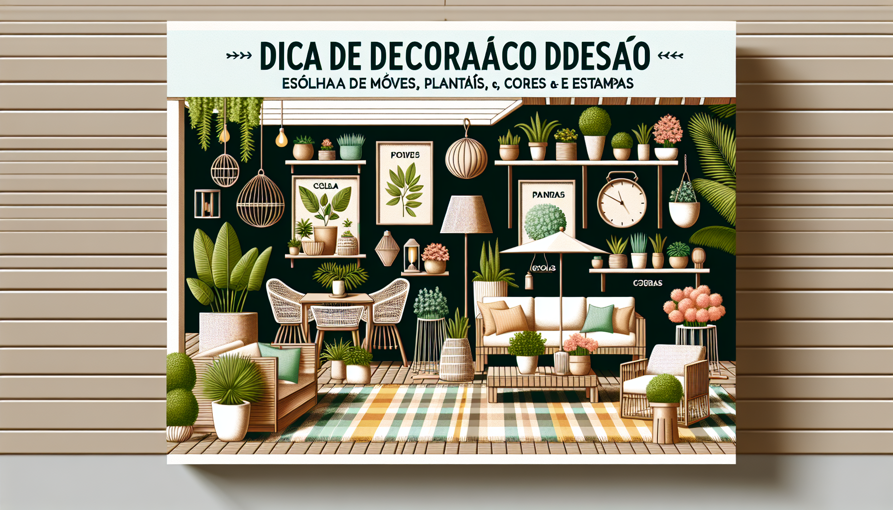 Dicas de decoração para espaços externos: escolha de móveis, plantas ideais, cores e estampas